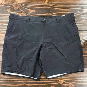 5/$20 NEW 44 Men's Black 10" Flat Front Outdoor Shorts